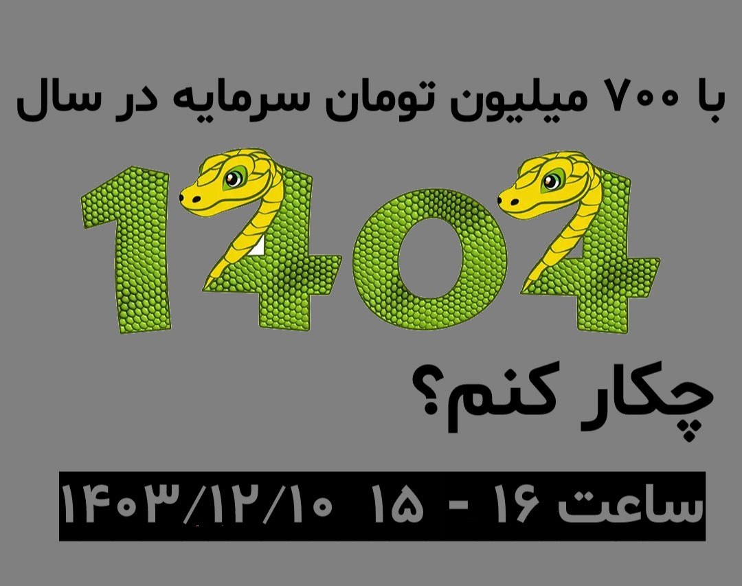 وبینار با 700 میلیون تومان سرمایه در سال 1404 چه کار کنم؟