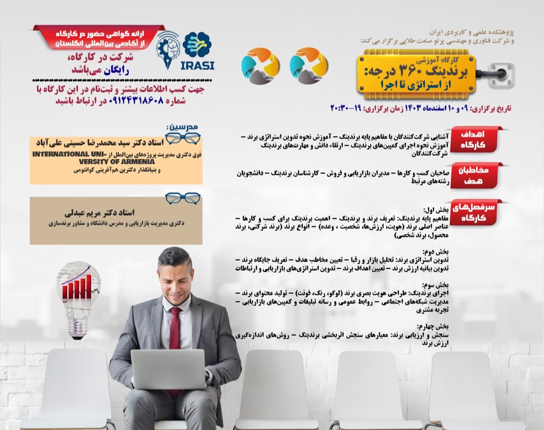وبینار کارگاه آموزشی برندینگ 360 درجه : از استراتژی تا اجرا
