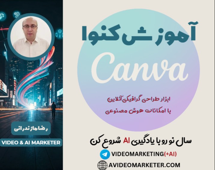 وبینار ورکشاپ آموزش ابزار گرافیکی آنلاین Canva.com به زبان ساده