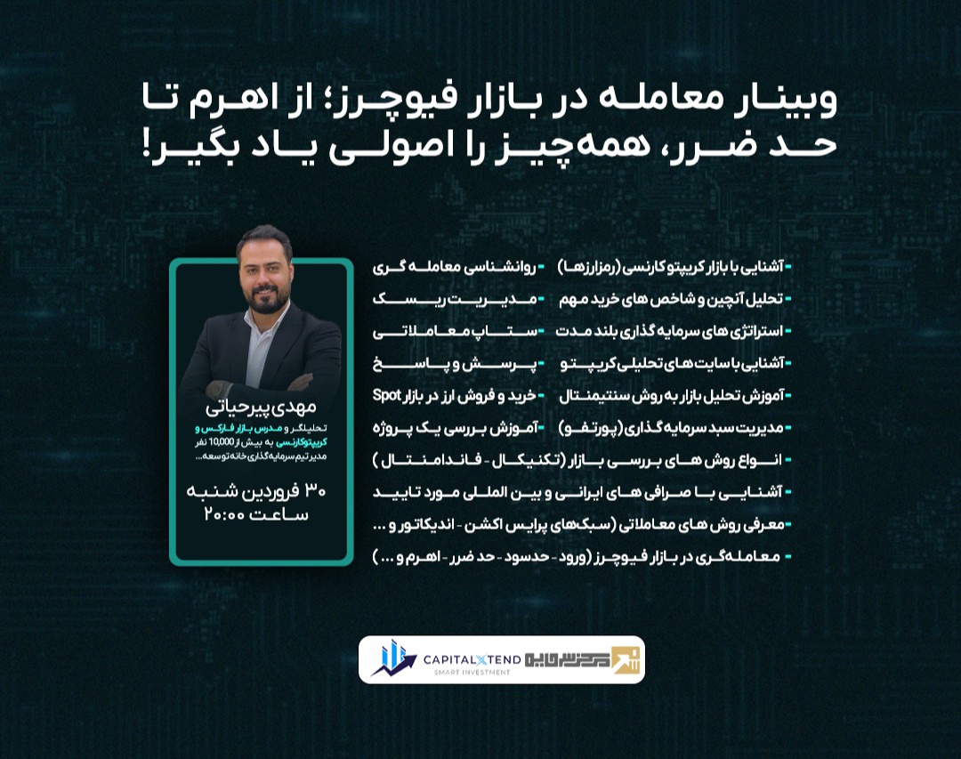 وبینار معامله در بازار فیوچرز؛ از اهرم تا حد ضرر، همه‌چیز را اصولی یاد بگیر!