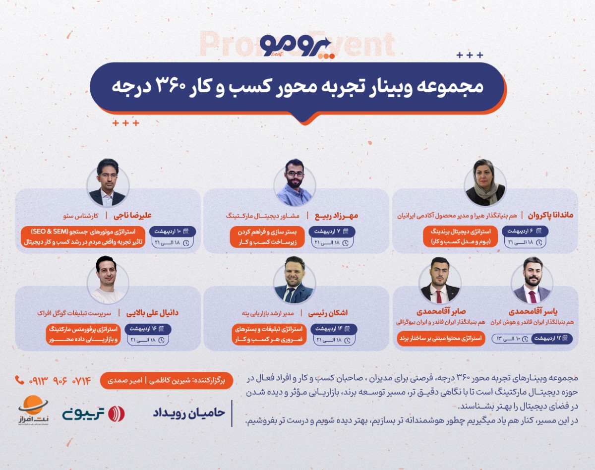 مجموعه وبینار تجربه محور کسب و کار 360 درجه