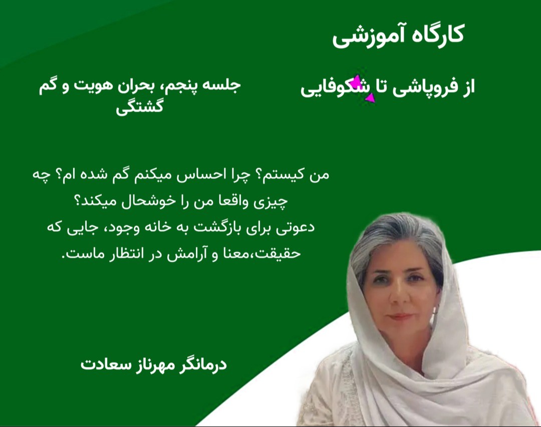 وبینار  آموزشی از فروپاشی تا شکوفایی دکتر مهرناز سعادت (جلسه پنجم)