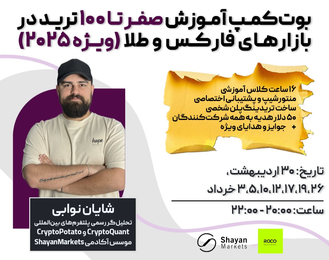 وبینار "بوت‌کمپ آموزش صفر تا ۱۰۰ ترید در بازارهای فارکس و طلا (ویژه ۲۰۲۵)