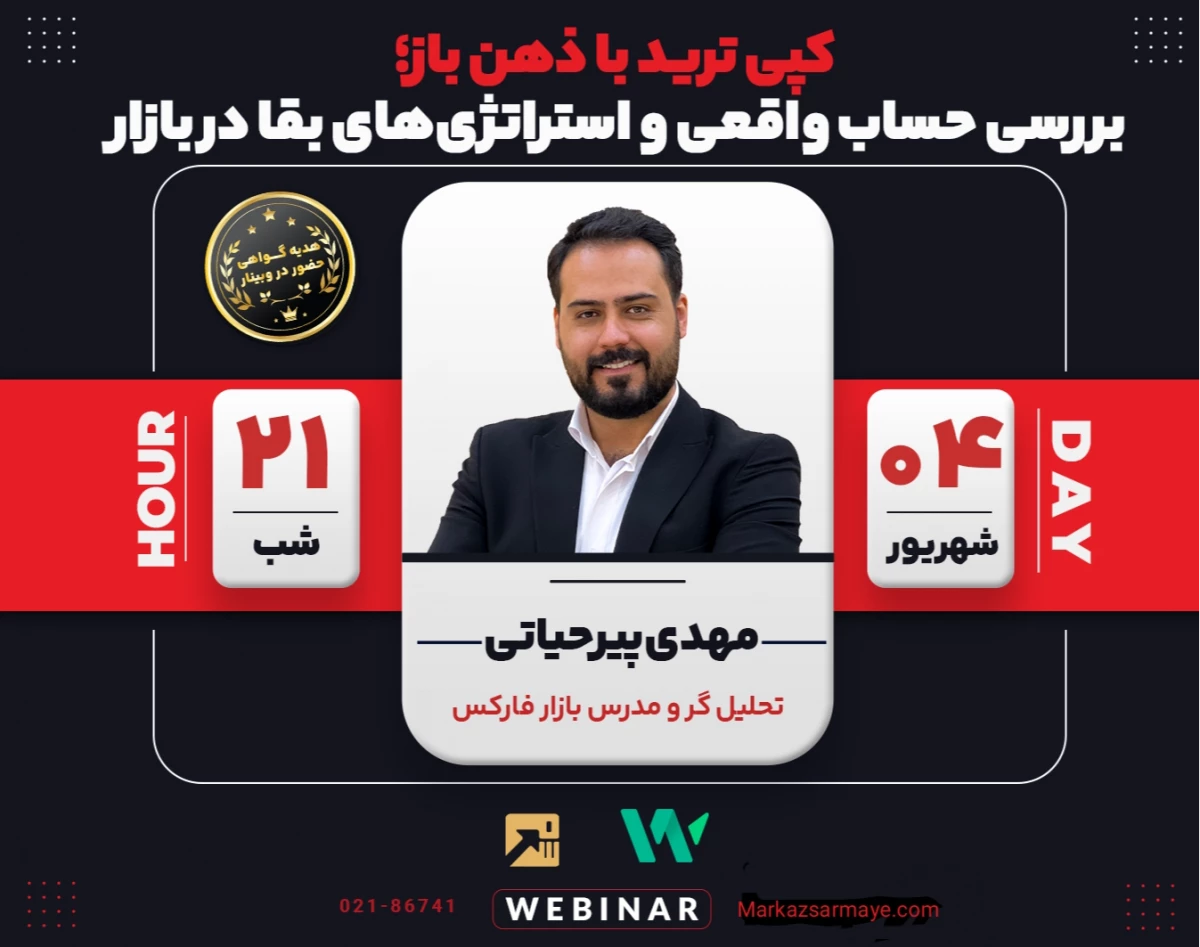 وبینار کپی ترید با ذهن باز؛ بررسی حساب واقعی و استراتژی‌های بقا در بازار