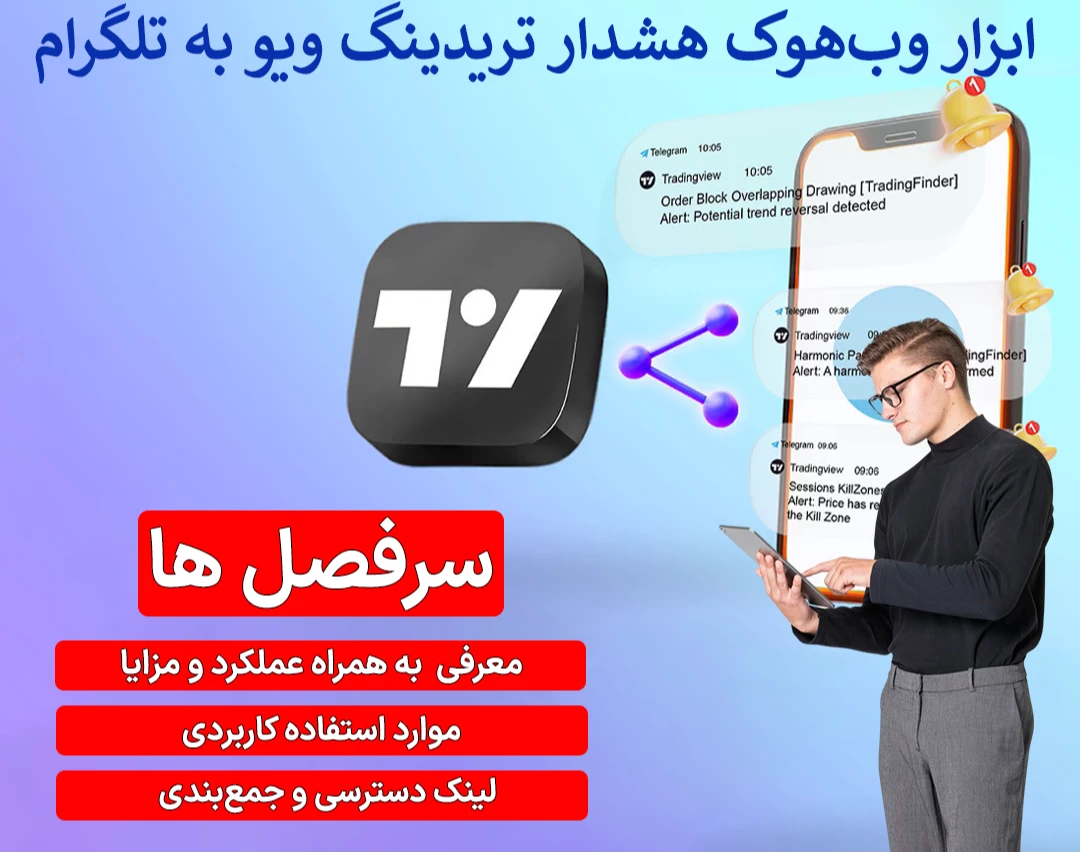 وبینار معرفی ابزار وب‌هوک هشدار تریدینگ ویو سایت TradingFinder – ارسال فوری هشدار به تلگرام
