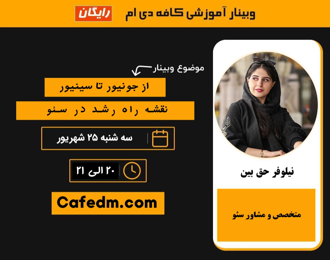 وبینار از جونیور تا سینیور؛ راه رشد در سئو