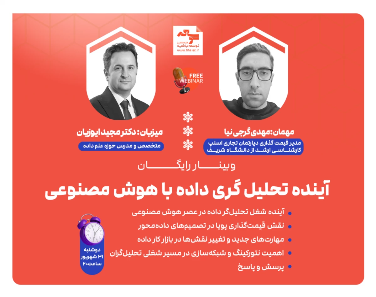 وبینار آینده تحلیل گری داده با هوش مصنوعی