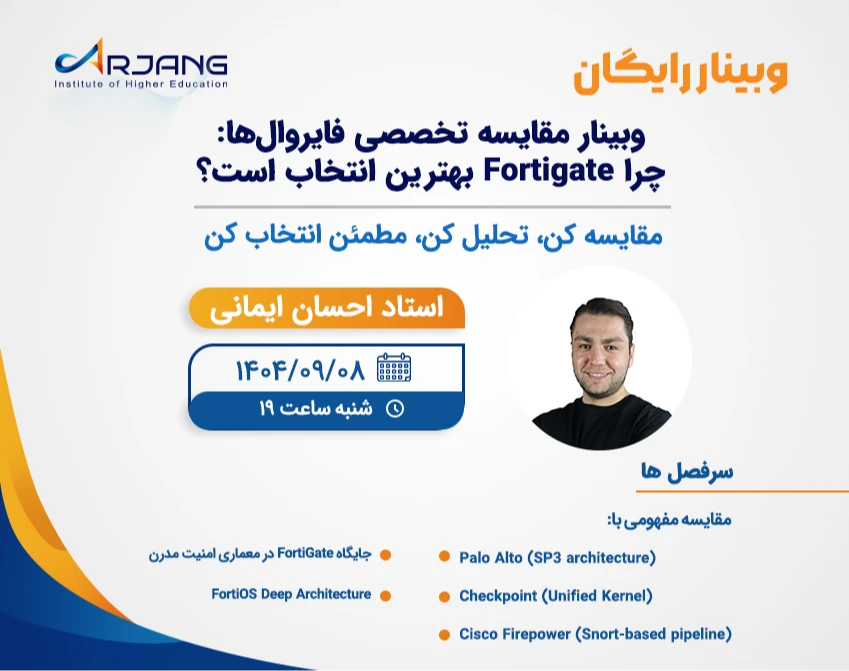 وبینار مقایسه تخصصی فایروال‌ها: چرا Fortigate بهترین انتخاب است؟