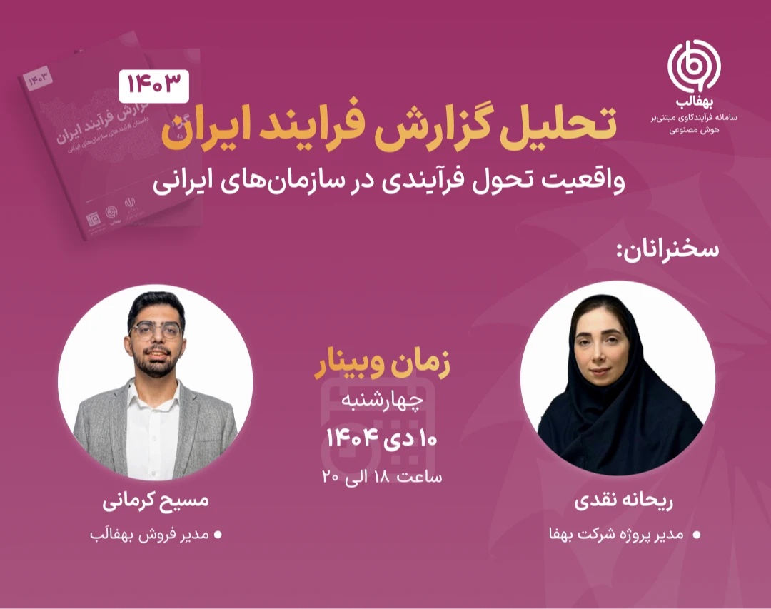 وبینار تحلیل گزارش فرایند ایران ۱۴۰۳: واقعیت تحول فرایندی در سازمان‌های ایرانی