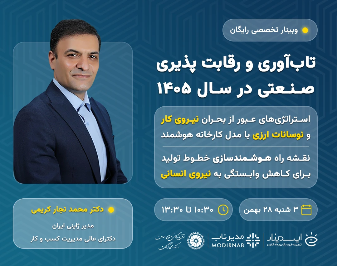 وبینار تاب آوری و رقابت پذیری صنعتی در سال ۱۴۰۵