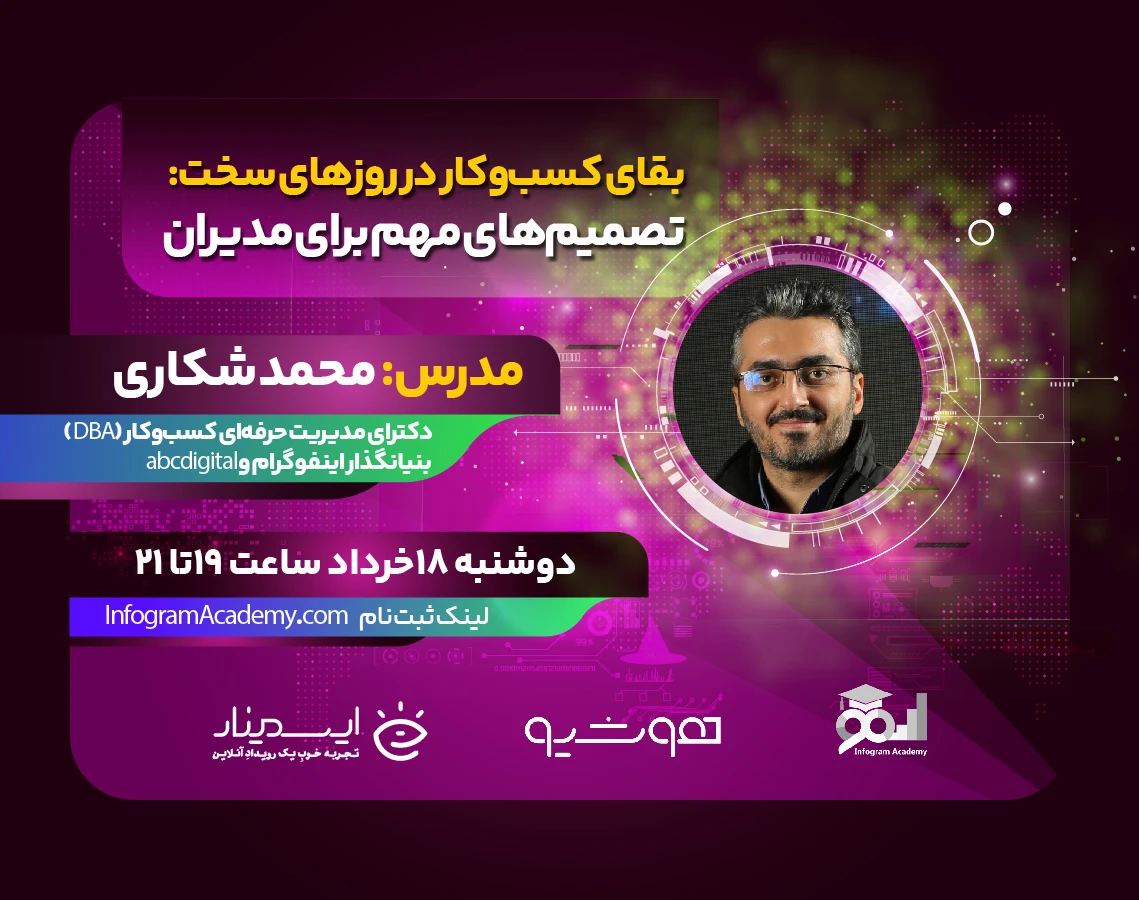 وبینار بقای کسب‌وکار در روزهای سخت: تصمیم‌های مهم برای مدیران