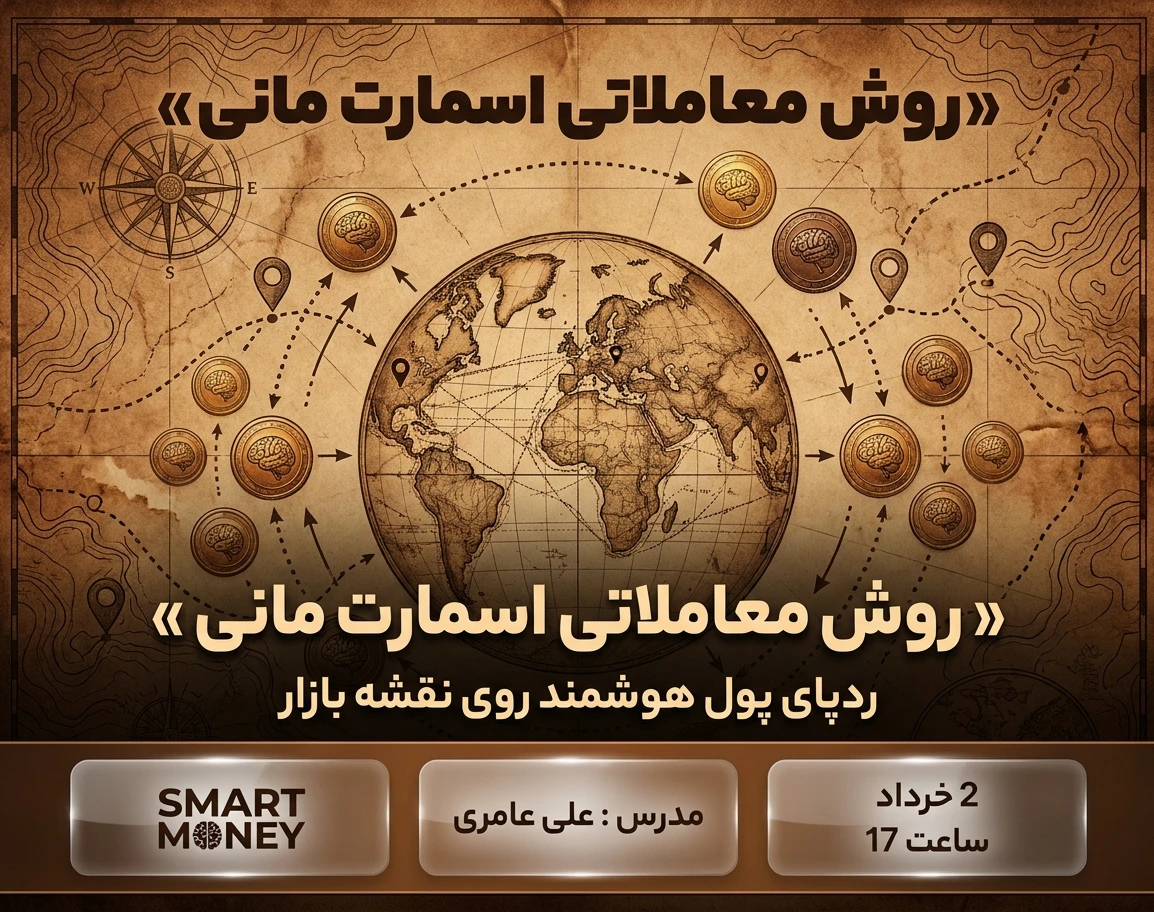 وبینار روش معاملاتی اسمارت مانی : ردپای پول هوشمند روی نقشه بازار