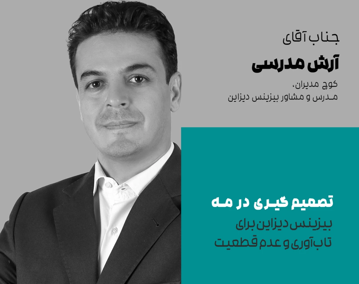 وبینار کافه ارتباط سری ۹۲  |  تصمیم‌گیری در مه  |  بیزینس دیزاین برای تاب‌آوری و عدم قطعیت