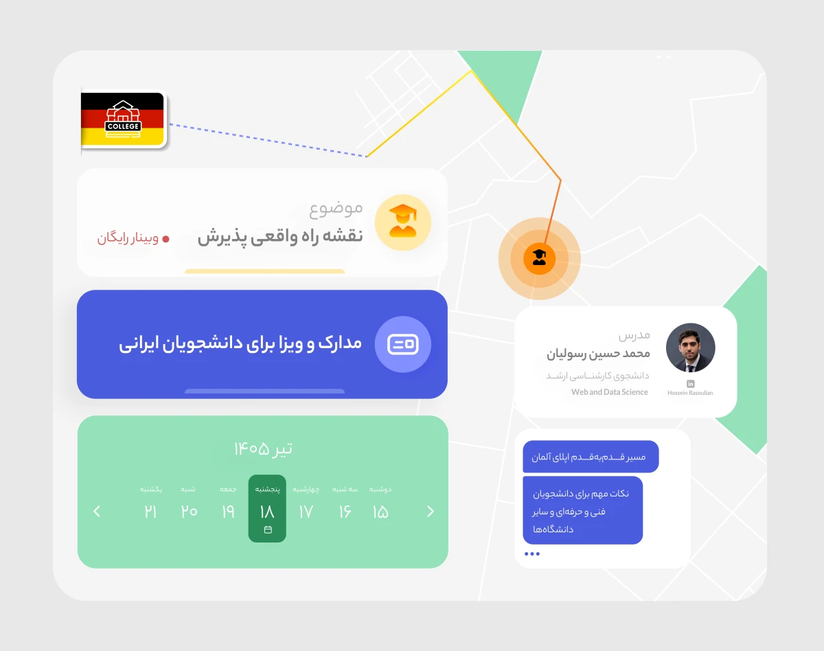 وبینار نقشه راه واقعی مهاجرت تحصیلی به آلمان (ویژه دانشجویان و فارغ التحصیلان)