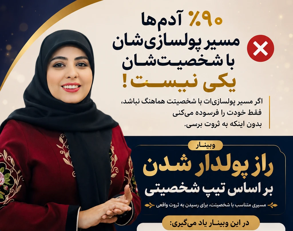وبینار راز پولدار شدن بر اساس تیپ شخصیتی»