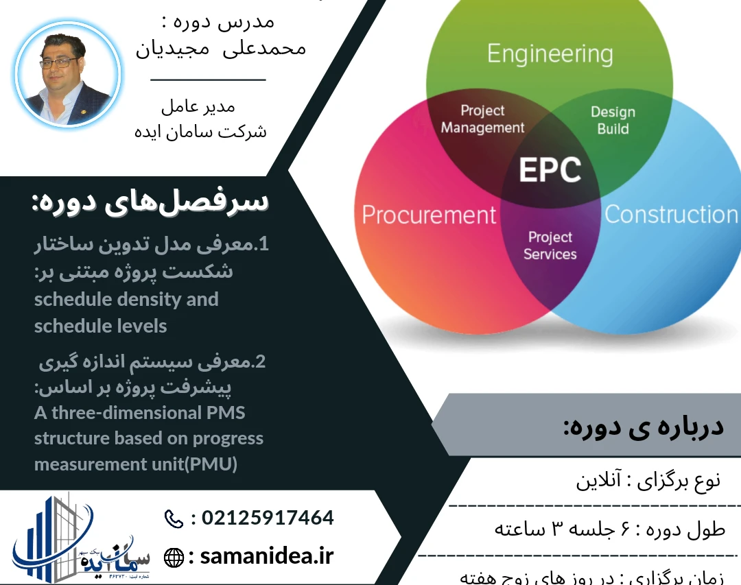 متدولوژی برنامه ریزی و کنترل پروژه در پروژه ها با ماهیت EPC
