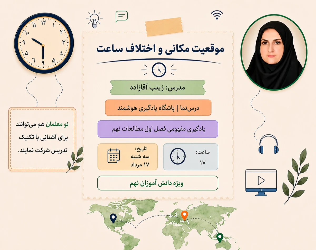 فصل اول مطالعات نهم؛ یادگیری مفهومی، حل آسان سؤالات