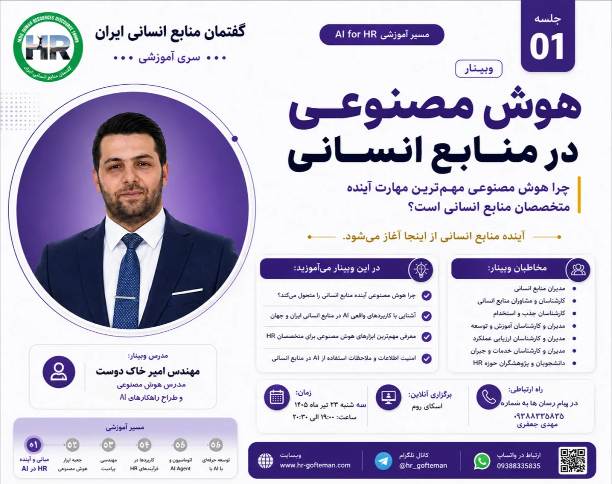 دوره کاربرد هوش مصنوعی در منابع انسانی | جلسه اول