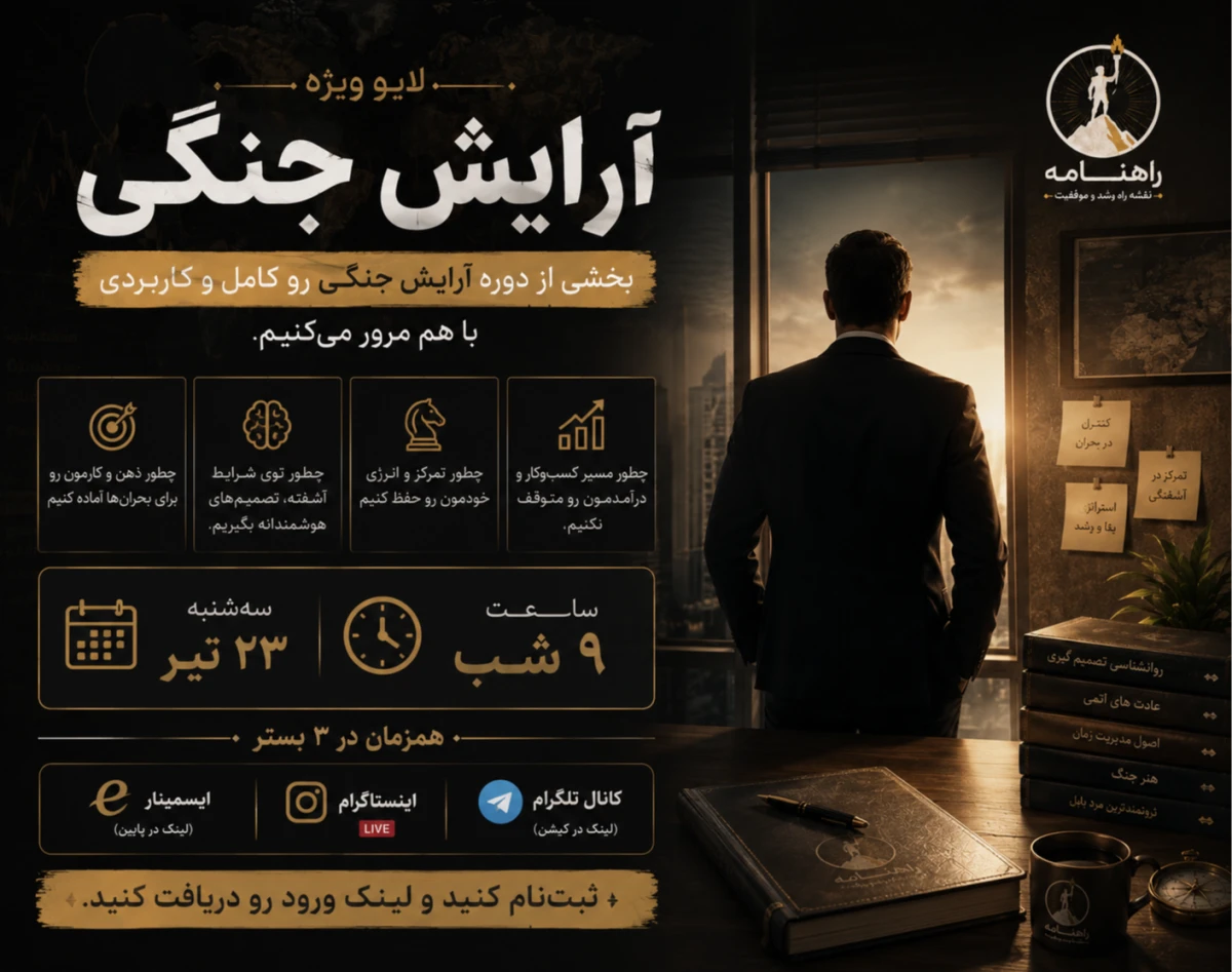 وبینار vip آرایش جنگی ( battle formation ) خروجی از آشفتگی ذهنی زندگی و کار