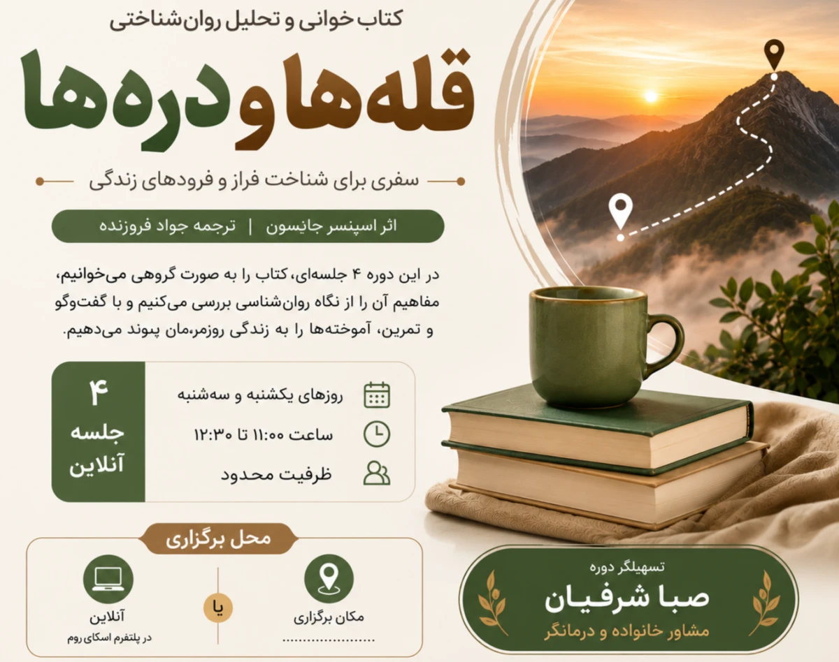 وبینار تحلیل و گفت‌وگوی کتاب «قله‌ها و دره‌ها»