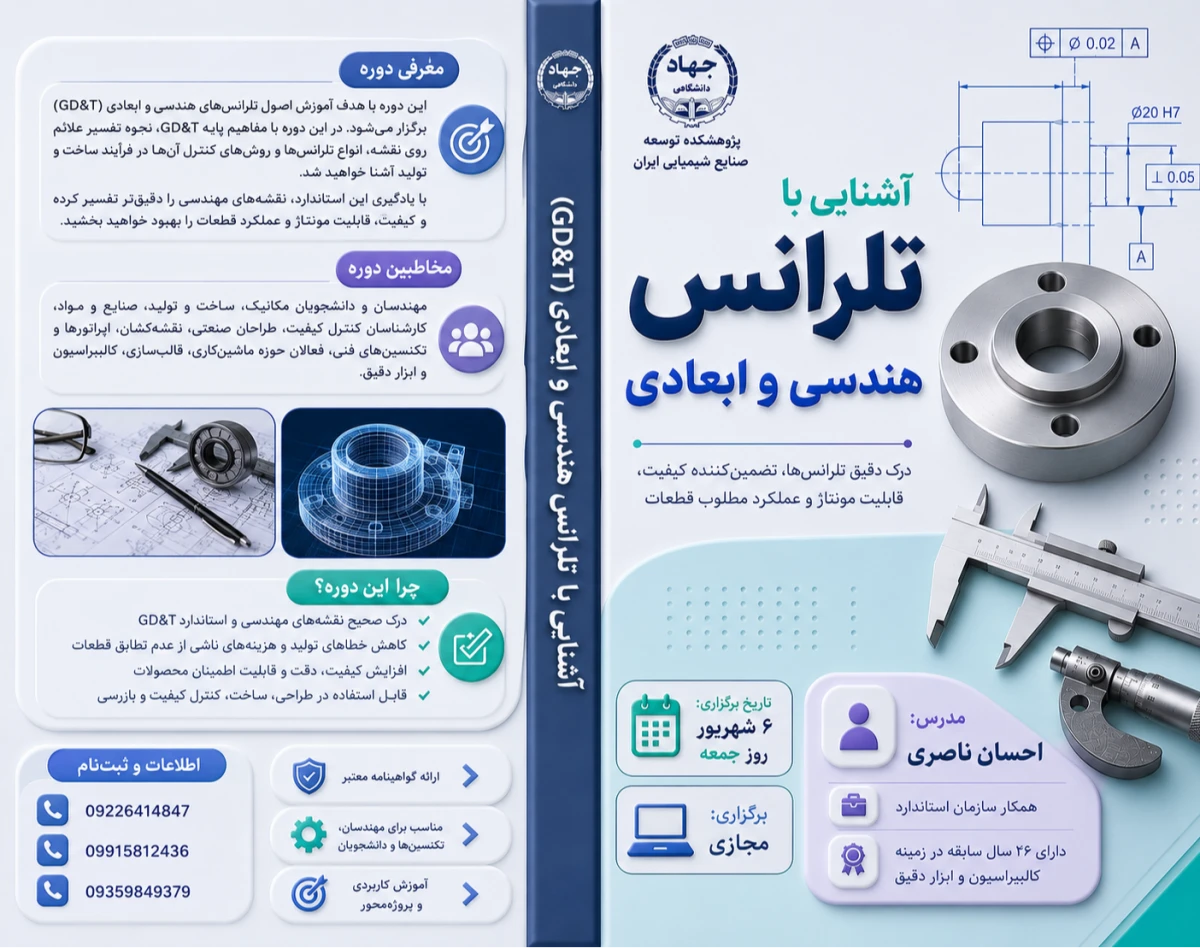 وبینار آشنایی با تلرانس هندسی و ابعادی