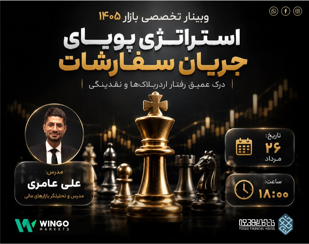 وبینار استراتژی پویای جریان سفارشات ۱۴۰۵: درک عمیق رفتار اردربلاک‌ها و نقدینگی
