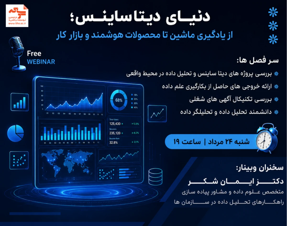 وبینار دنیای دیتا ساینس؛ از یادگیری ماشین تا محصولات هوشمند و بازار کار
