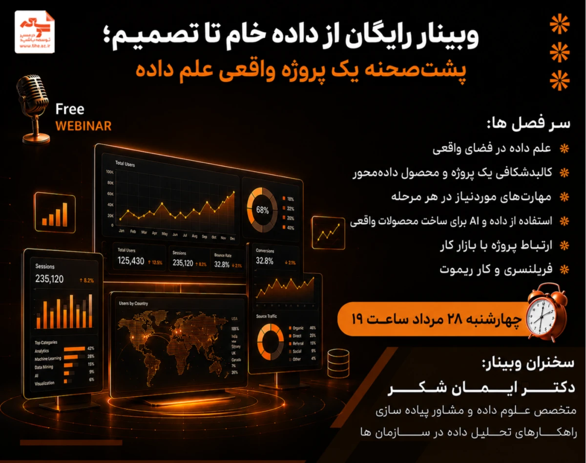 وبینار از داده خام تا تصمیم؛ پشت‌صحنه یک پروژه واقعی علم داده