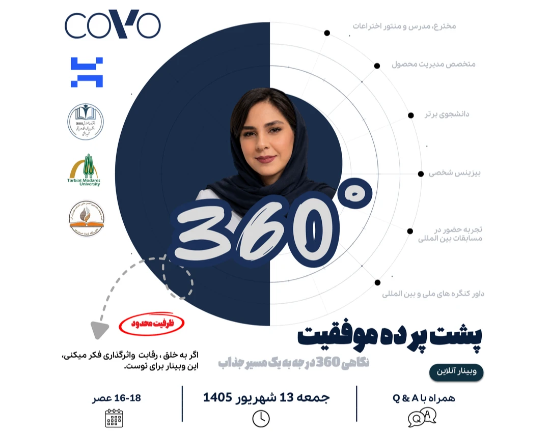 وبینار پشت پرده موفقیت ( نگاهی 360 درجه به مسیر جذاب یک مخترع )