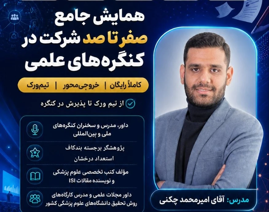 وبینار همایش جامع و خروجی محور صفر تا صد شرکت در کنگره های علمی