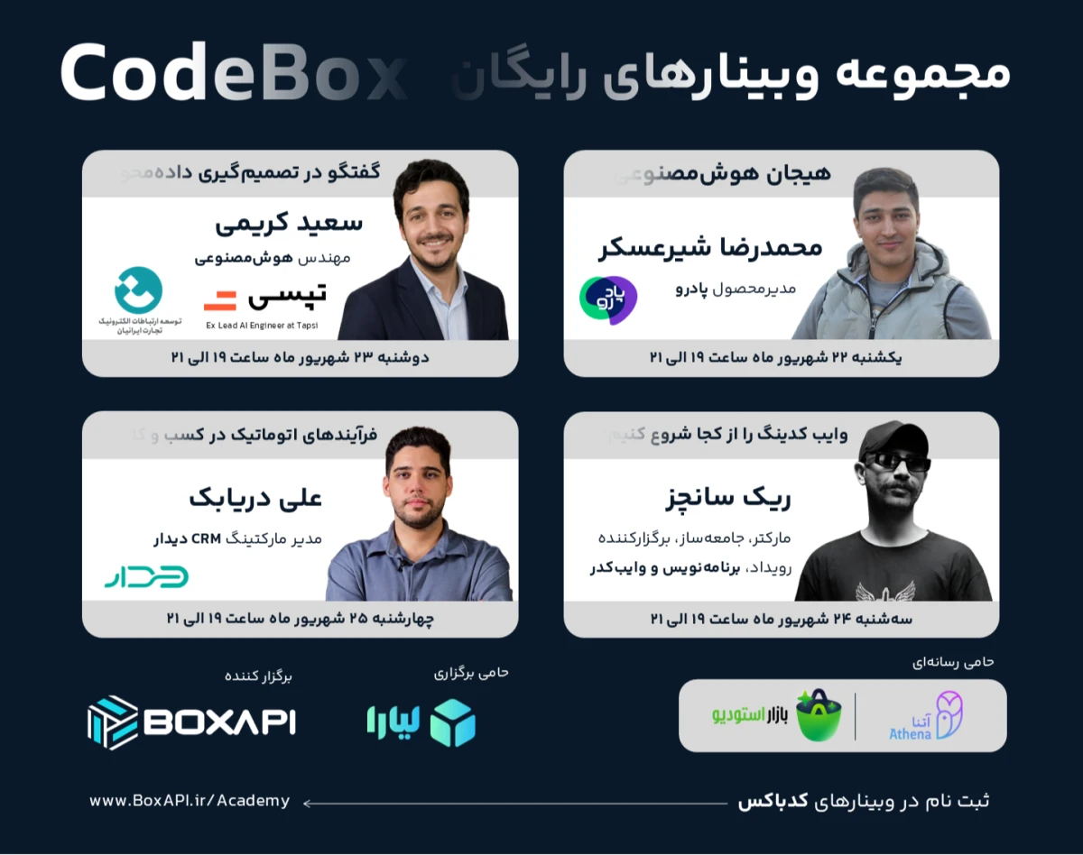 مجموعه وبینار CodeBox؛هوش مصنوعی؛ منطقِ پشتِ پرده