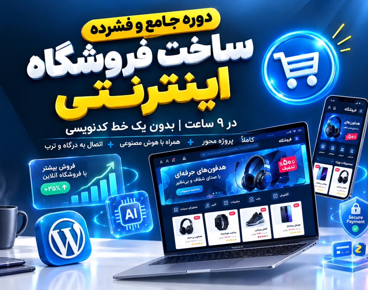 وبینار ساخت سایت فروشگاهی و تولید محتوا با هوش مصنوعی در کمتر از نه ساعت
