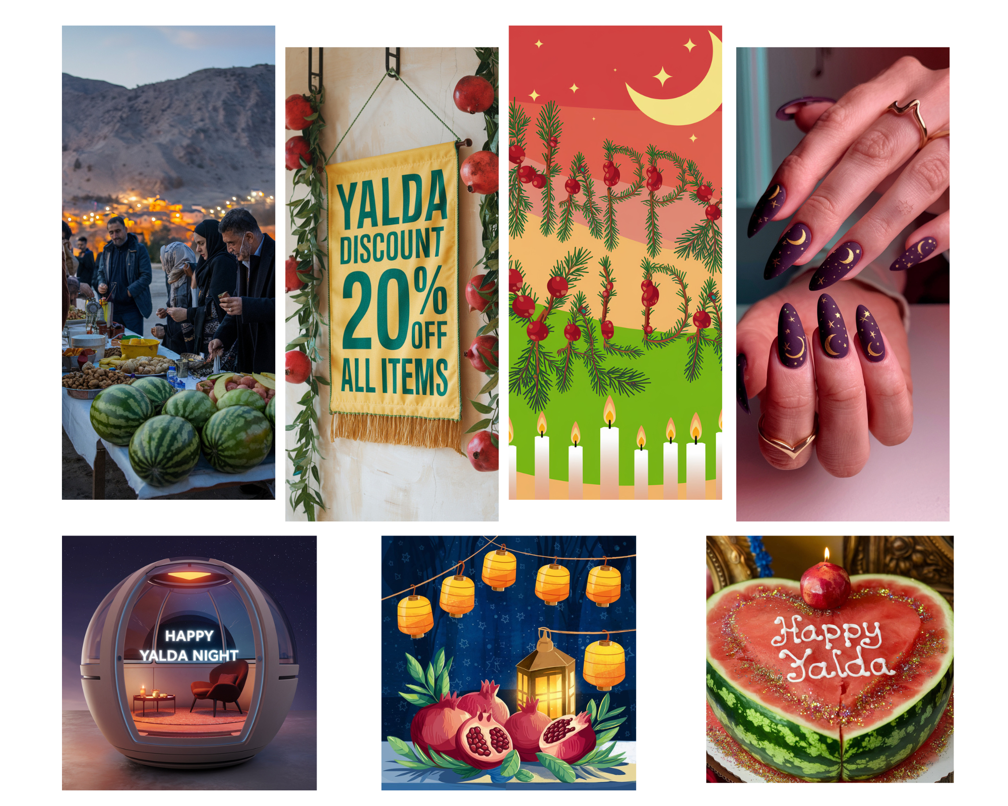 عکس هوش مصنوعی شب یلدا