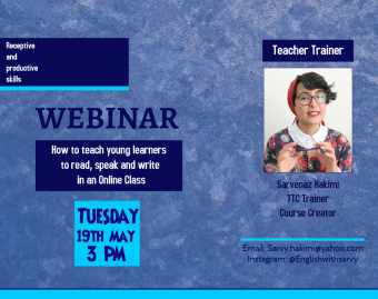وبینار Teaching young learners to read, speak and write in an Online Class