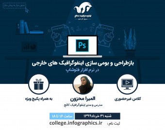 وبینار بازطراحی و بومی سازی اینفوگرافیک های خارجی در نرم افزار فتوشاپ