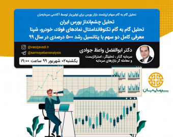 وبینار تحلیل چشم انداز بورس ایران ،تحلیل گام به گام تکنوفاندامنتال نمادهای فولاد ، خودرو ، شپنا و معرفی کامل دو سهم با پتانسیل رشد 500 درصدی در سال 99