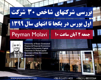 وبینار بررسی شرکتهای شاخص ۳۰ شرکت بزرگ بورس تا انتهای سال ۱۳۹۹