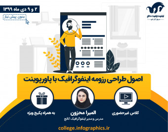 وبینار اصول طراحی رزومه اینفوگرافیک با نرم افزار پاورپوینت
