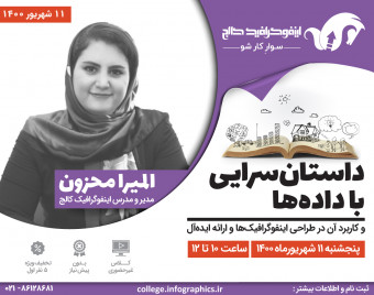 وبینار داستان‌سرایی با داده‌ها و کاربرد آن در طراحی اینفوگرافیک‌ها و ارائه ایده‌آل