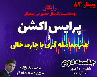 وبینار پرایس اکشن و هنر معامله گری با چارت خالی- جلسه دوم