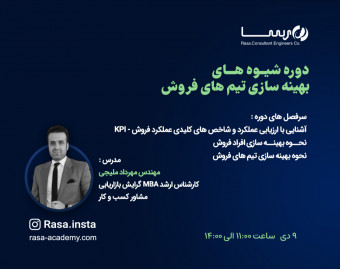 وبینار رایگان شیوه های بهینه سازی تیم های فروش