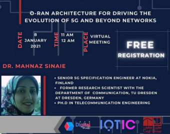 وبینار O-RAN architecture for driving the evolution of 5G and beyond networks