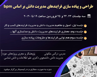 وبینار طراحی و پیاده سازی فرایندهای مدیریت دانش بر اساس  bpm