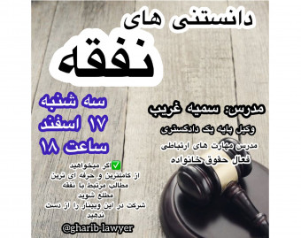 وبینار هر آنچه که درباره نفقه باید بدانیم.