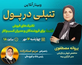 وبینار تنبلی در پول (تکنیک های فروش)