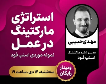 وبینار استراتژی مارکتینگ در عمل (بررسی نمونه واقعی اسنپ فود)