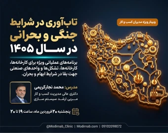 وبینار تاب آوری کسب و کارها در شرایط جنگی و بحرانی سال 1405