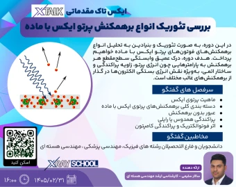 وبینار X-TALK با موضوع بررسی تئوریک انواع برهمکنش پرتو ایکس با ماده